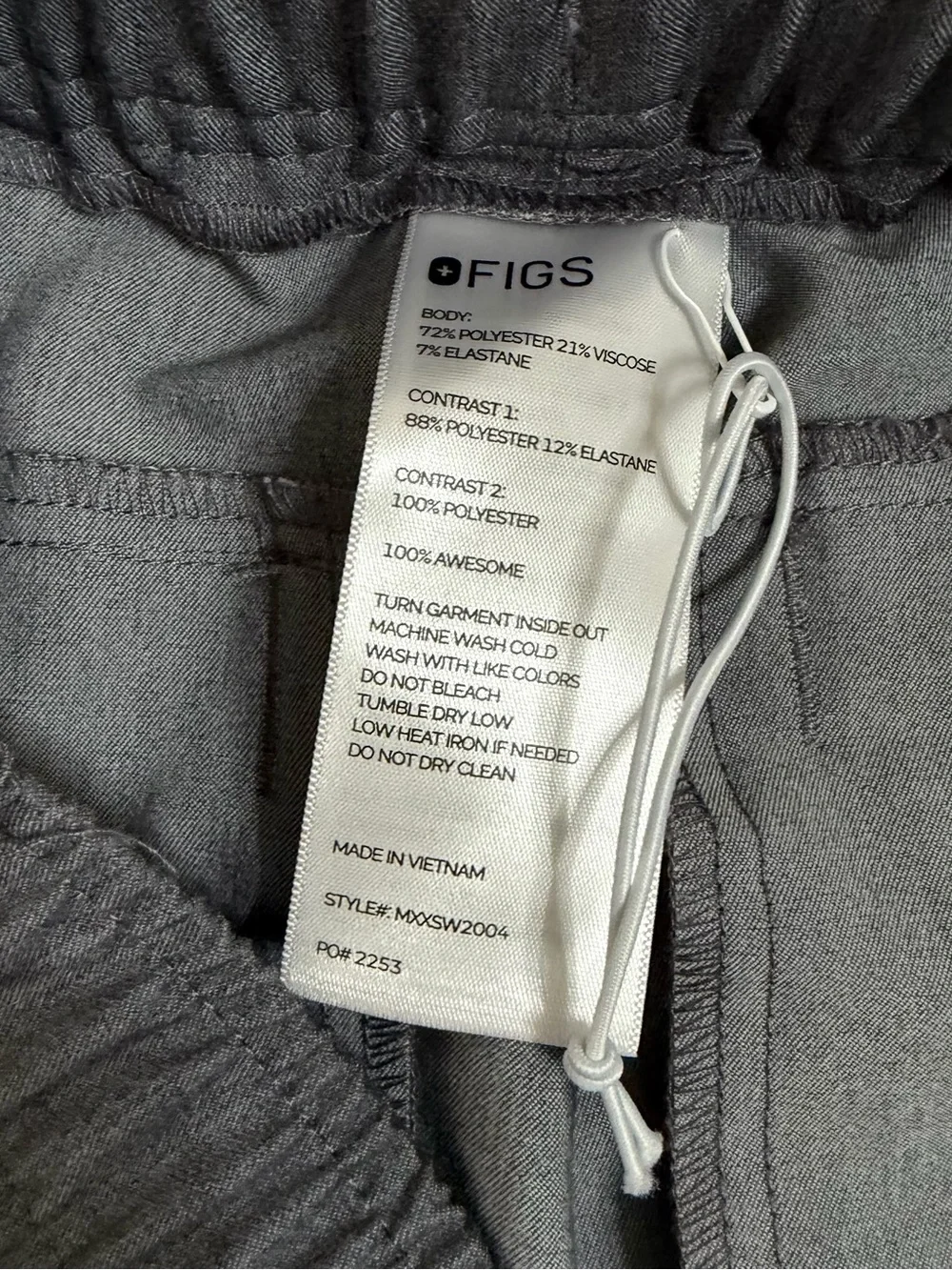FIGS Tansen Jogger Scrub Pants Graphite Gray Men’s Size Medium Hospital Nurse